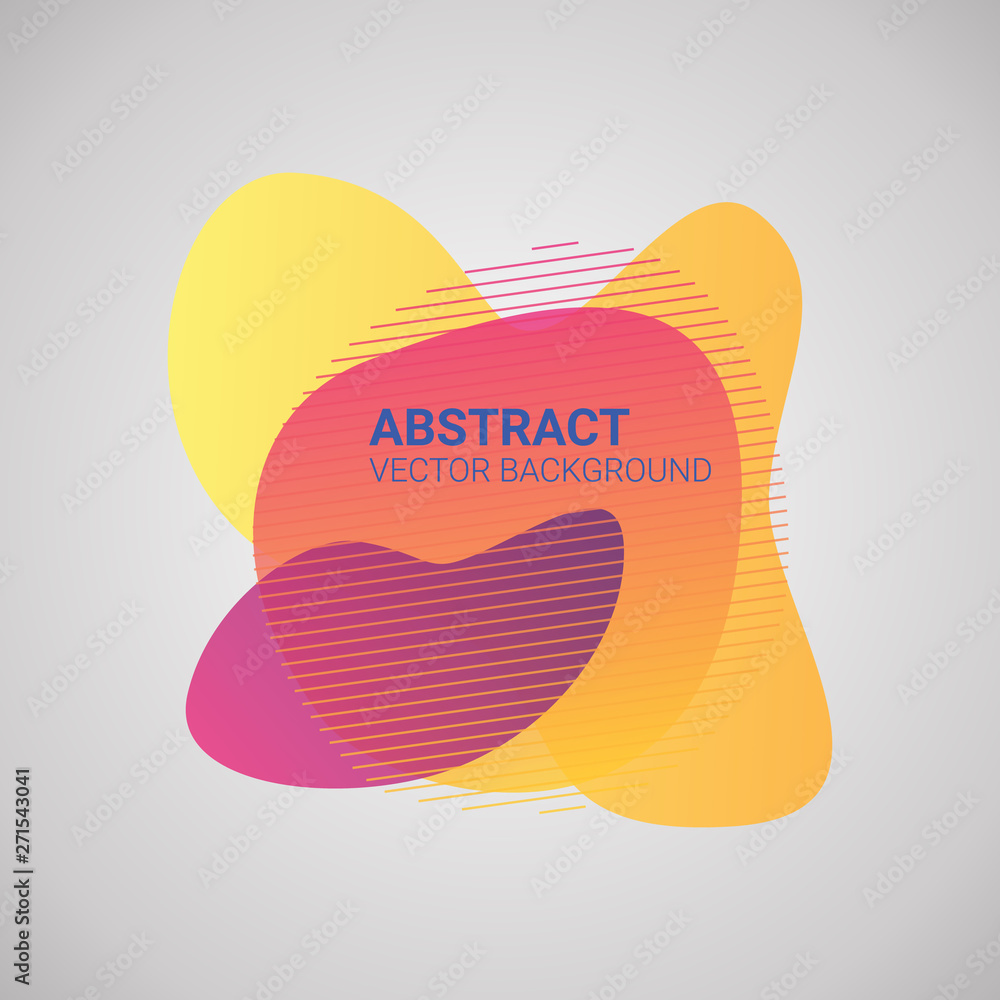 Poster abstract blur free form shapes color gradient
