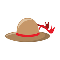 Summer hat cartoon isolated symbol