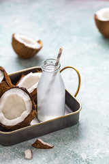 Fresh organic coconut water