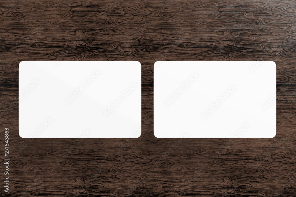 Poster mock up of a rounded corner card - 3d rendering