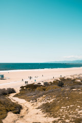 Fototapeta na wymiar Santa Monica Beach In Los Angeles California