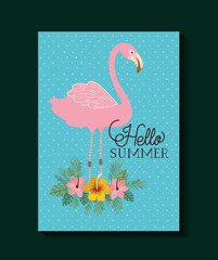 Hello summer and vacation frame design