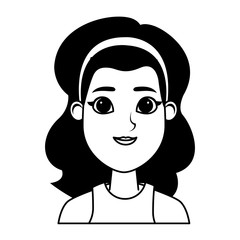 young woman avatar cartoon character profile picture