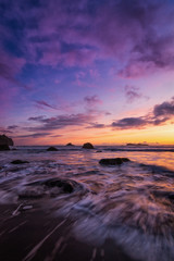 A Dramatic Sunset at the Beach, Color Image