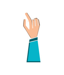 hand human avatar character vector ilustration