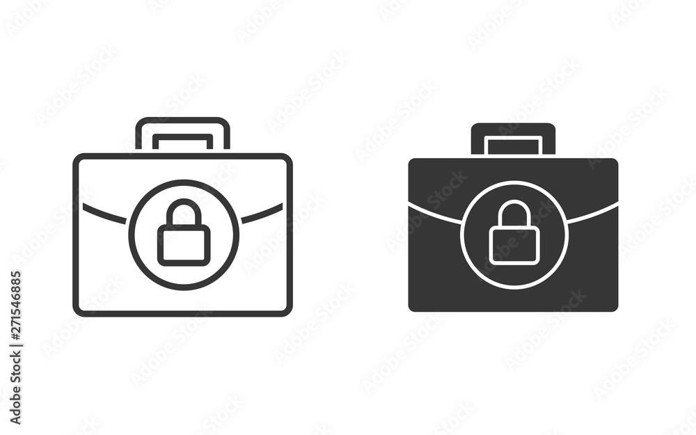 Poster safe data storage vector icon for graphic and web design.