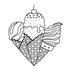 Summer and delicious ice cream design