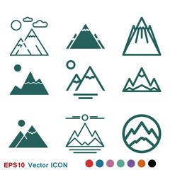 Mountain icon logo, illustration, vector sign symbol for design