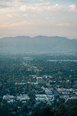 San Fernando Valley landscape view from Mulholland Drive, in Los Angeles, California