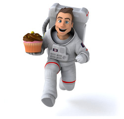 Fun astronaut - 3D Illustration