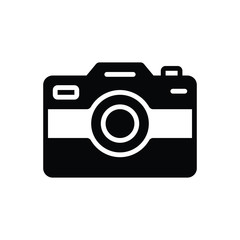 Black solid icon for camera