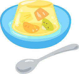 フルーツ入りのゼリー