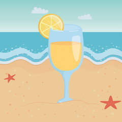 orange juice drink design vector illustration