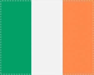Fahne von Irland auf Gewebe