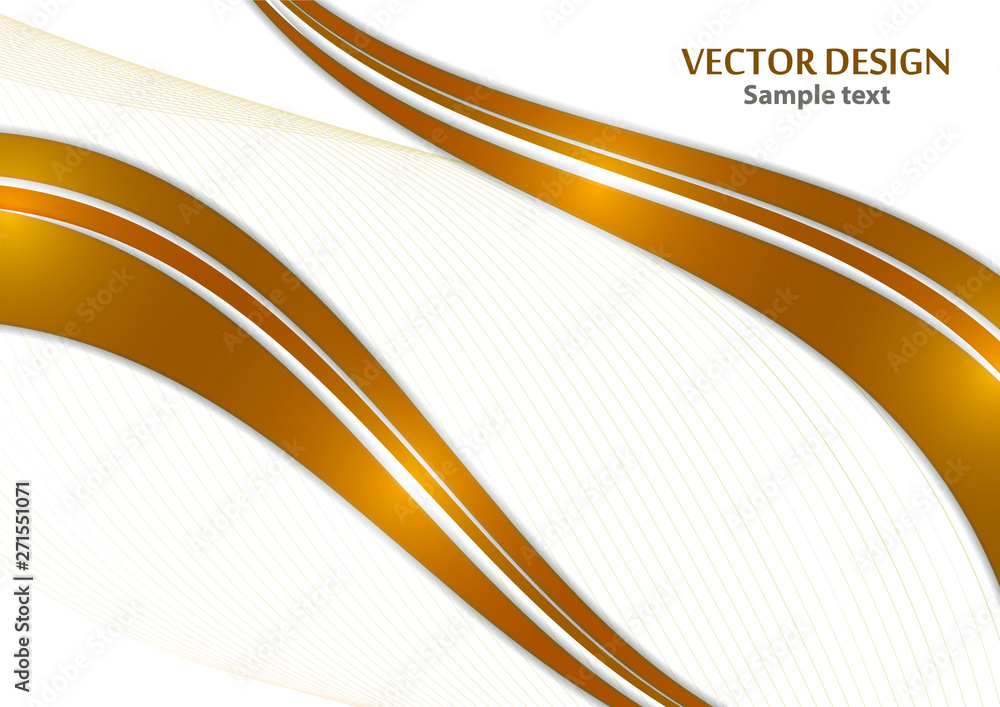 Poster abstract curved wavy lines with shadow, smooth stripe. colorful shiny waves with lines created with 
