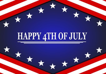 Happy 4th Of July USA Independence Day Header Or Banner Background. 
