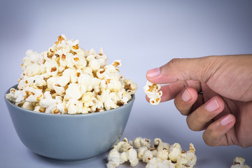 popcorn in a bowl