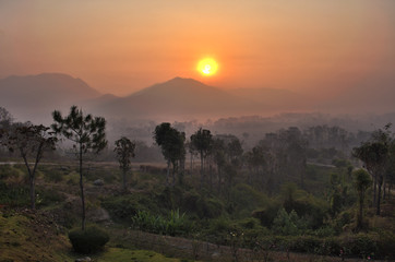 Sunrise and Morning Atmosphere in Pai, North Thailand