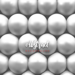 Creative abstract background with white 3d balls.