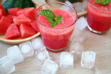 Cold and fresh Watermelon Smoothie