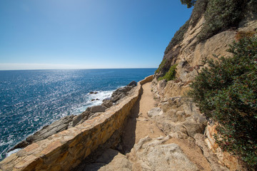 Round roads through Lloret de Mar, Costa brava