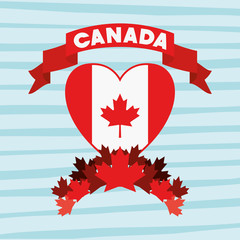Canada day with maple leaf design