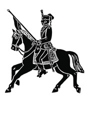 husar milit&auml;r pferd grafik