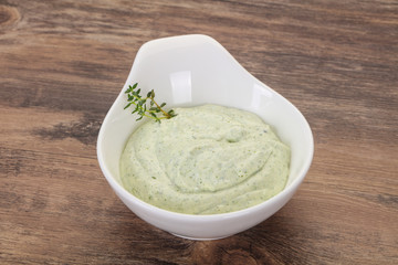Cottage cream snack with herbs
