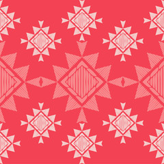 Ethnic boho seamless pattern. Lace. Embroidery on fabric. Patchwork texture. Weaving. Traditional ornament. Tribal pattern. Folk motif. Can be used for wallpaper, textile, wrapping, web.