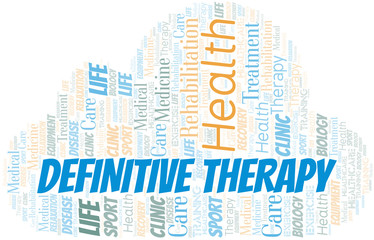 Definitive Therapy word cloud. Wordcloud made with text only.