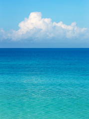 Beautiful sky and blue sea