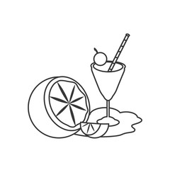 delicious fresh cocktail cup of orange