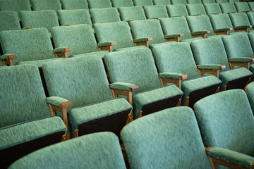 rows of empty seats