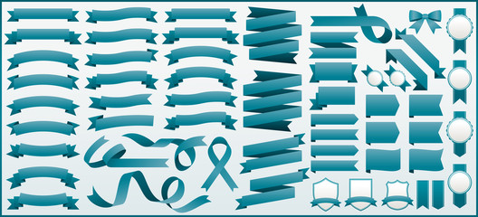 リボン素材セット 57 ribbons vector set