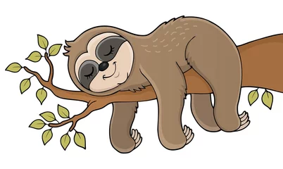 Door stickers For kids Sleeping sloth theme image 1