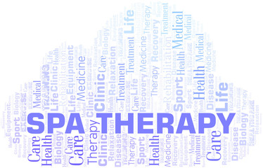 Obraz premium Spa Therapy word cloud. Wordcloud made with text only.