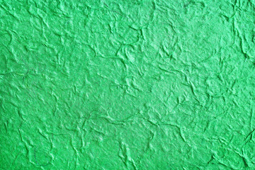 Fototapeta premium Colorful bright green mulberry paper patterns texture abstract top view for background