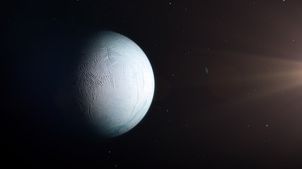 Mon Enceladus satellite of Saturn