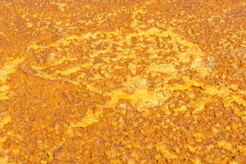 Acid and salty concretions in Dallol site in the Danakil Depression in Ethiopia, Africa