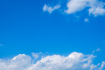 【写真素材】 青空　空　雲　初夏の空　背景　背景素材　6月　コピースペース