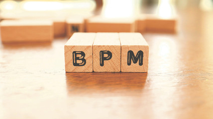 Wooden Text Block of BPM