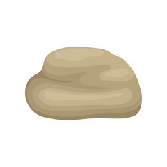 Big boulder. Vector illustration on white background.