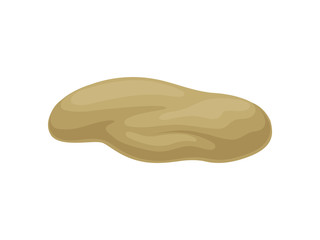 Beige boulder. Vector illustration on white background.