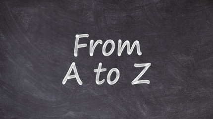 From A to Z written on blackboard