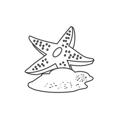 Fototapeta premium cute starfish animal isolated icon
