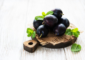 Fresh plums