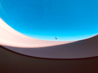 Airplane window hole for cabine pressure and safe flight.