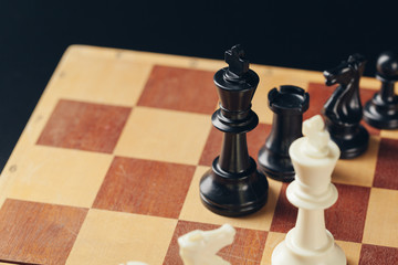 chess on board business concept