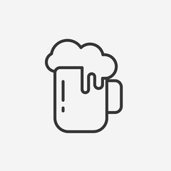 Beer icon. New trendy style beer mug vector design. New trend style.
