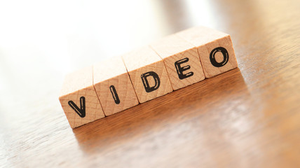 Wooden Text Block of Video